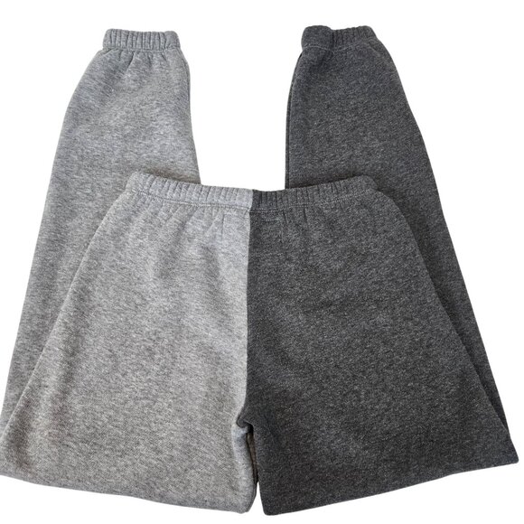 Kids Two-Tone Black/Gray Comfy Cozy Athleisure Loungewear Sweatpants Katie J M - Picture 2 of 7